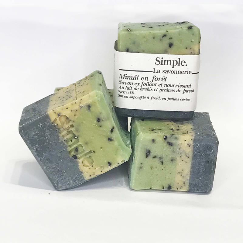 Minuit en forêt - Savon exfoliant Pavot café